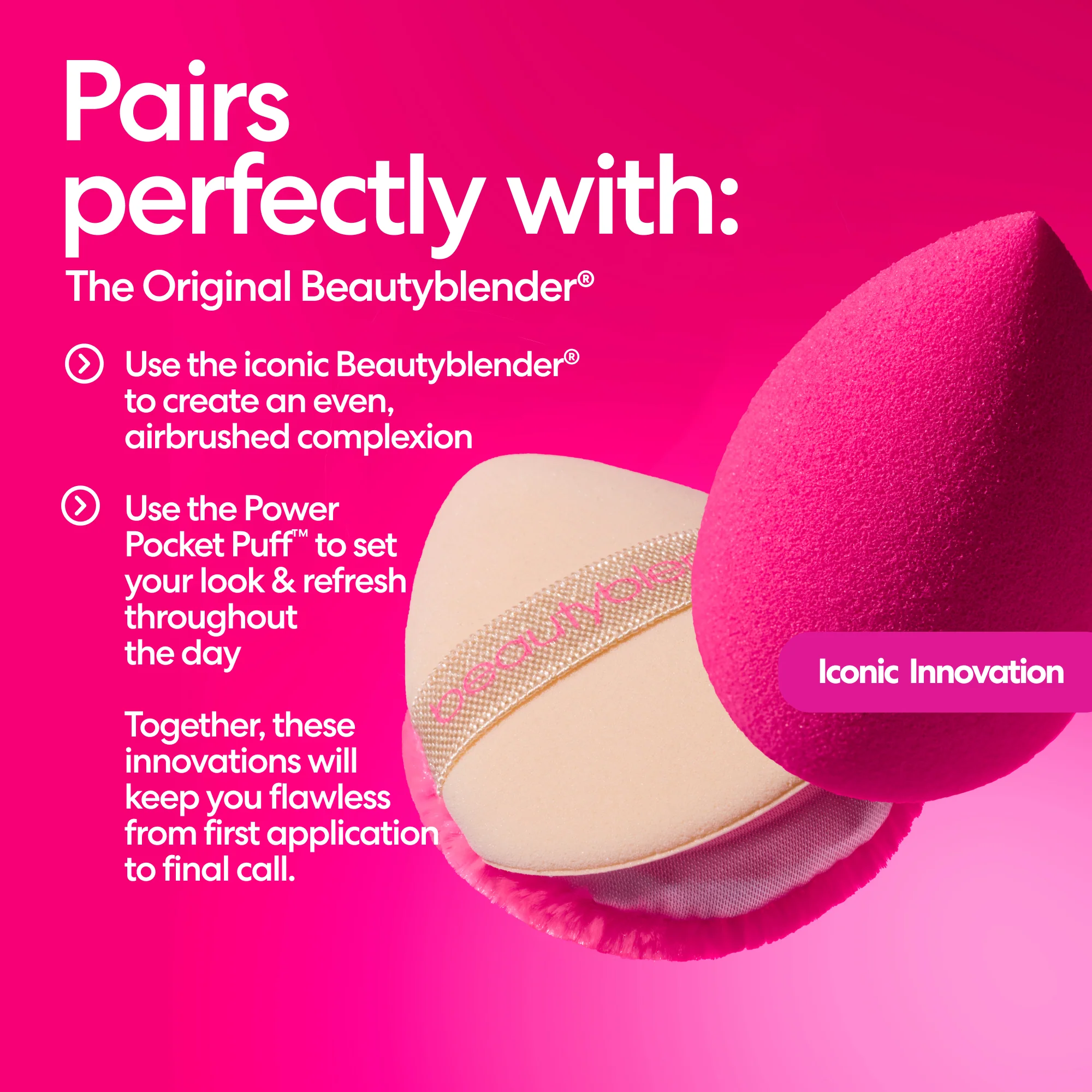 Power Pocket Puff™ Dual-Sided Powder Puff for Setting and Baking - Image 4